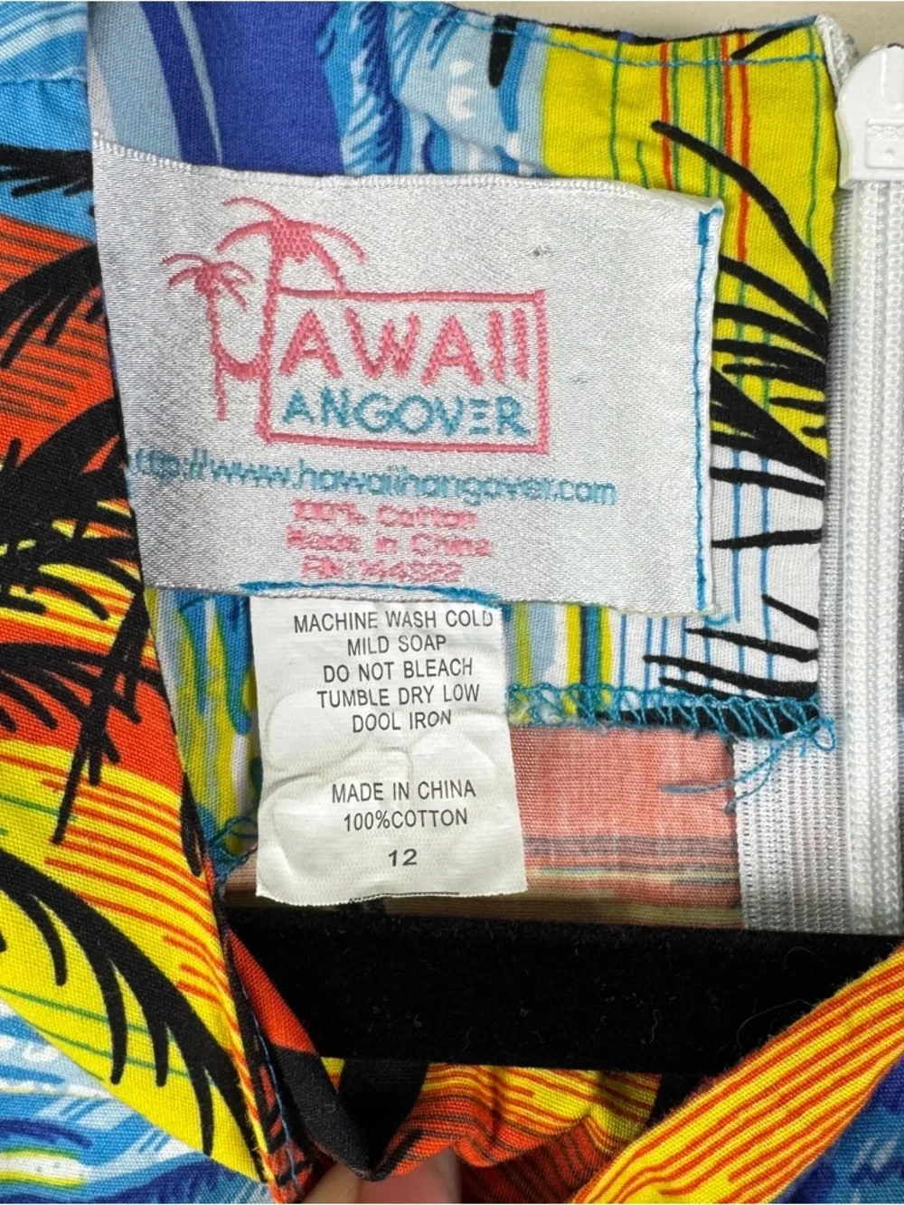 Girls Hawaiian twirl Dress size 12 tropical blue summer vacation luau - Picture 4 of 6